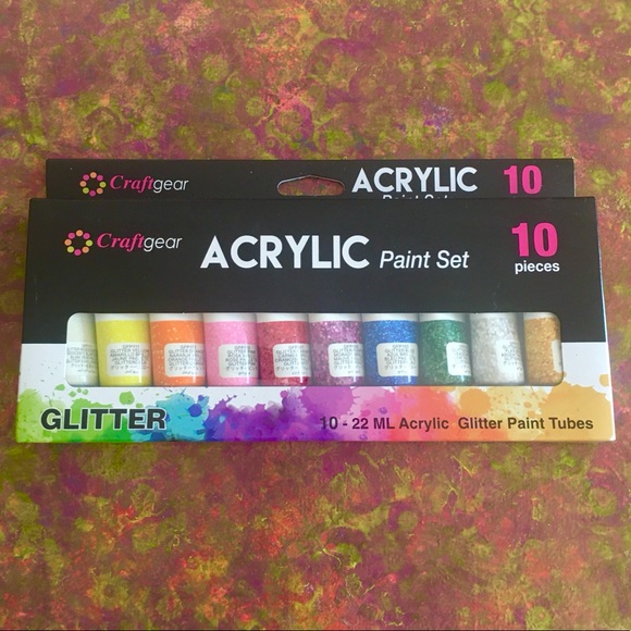 Craftgear Other Nrfb Rainbow Glitter Acrylic Paint Set Of Poshmark